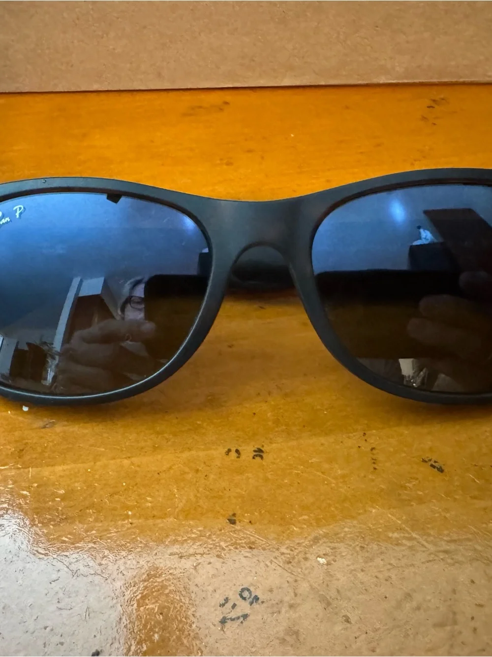 Ray-Ban Black Frame with Amber/Brown Lenses New Wayfarer RB2132